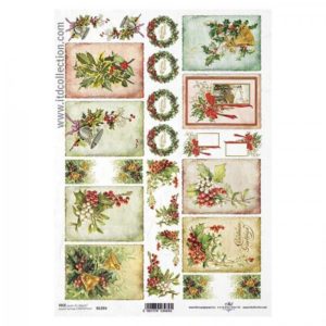 ryzovy papier na decoupage a4 vianocne kvety 3