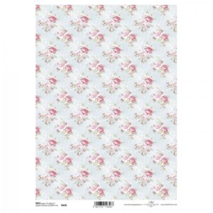ryzovy papier na decoupage a4 vintage ruza mala 2