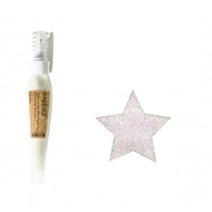 Třpytky v tužce, holografické bílé