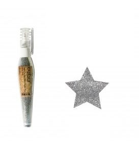 Třpytky v tužce, holografické stříbrné