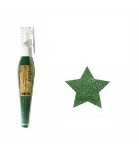 Třpytky v tužce, holografické zelené