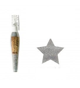 Třpytky v tužce, stříbrné