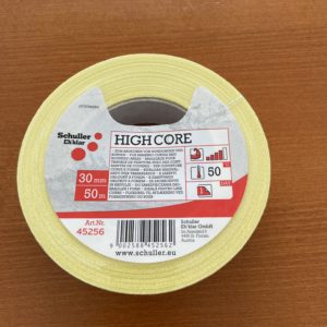 Papírová vysoce krepovaná páska, roztažitelná, odolnost 50°C, lepidlo přírodní kaučuk - tvarovatelná - vhodná pro tvorbu oblouků - 30 mm / 50 m