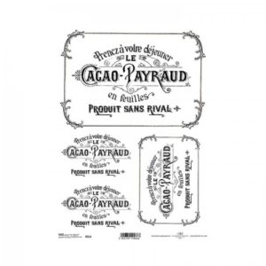 ryzovy papier na decoupage a4 cacao payraud