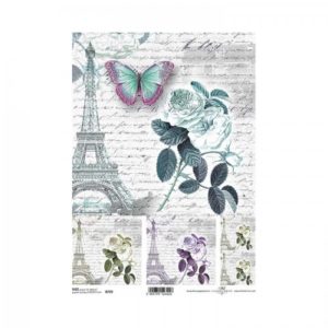 ryzovy papier na decoupage a4 eiffelovka