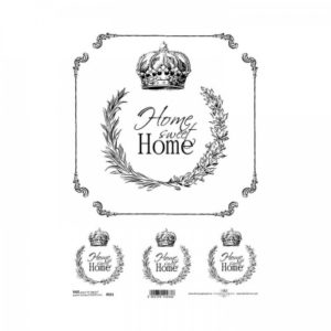 ryzovy papier na decoupage a4 home sweet home bw2