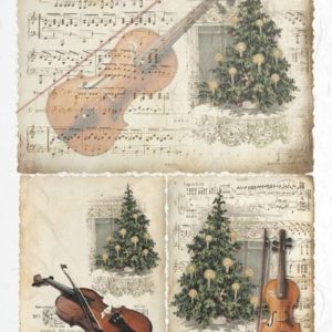 Rýžový papír A4  - Vánoce a zima   (0188)