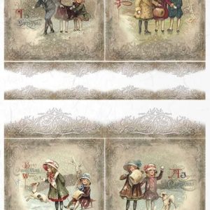 Rýžový papír A4  - Vánoce a zima   (1307)