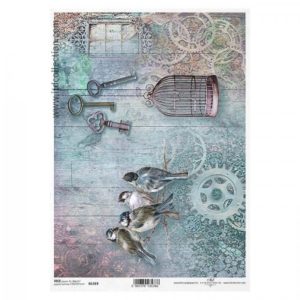 ryzovy papier na decoupage a4 klucik od klietky 1