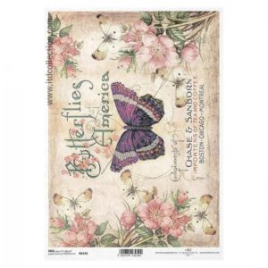 ryzovy papier na decoupage a4 motyl na luke