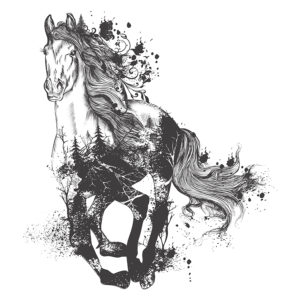 Majestic Horse charcoal
