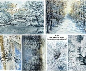 Rýžový papír A3  - Vánoce a zima   (r0098l)