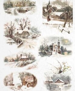 Rýžový papír A4  - Vánoce a zima  - R0463