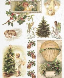 Rýžový papír A4  - Vánoce a zima  - R0454