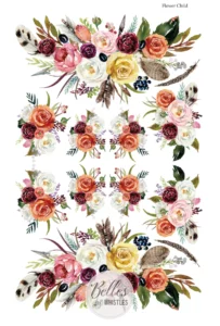Belles And Whistles Flower Child Transfer Art 1400x