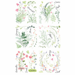 863166 Spring Time LARGE TRANSFER 6 PIECE