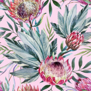 Decoupage paper - Belles Whistles - Tropical on Pink