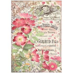 ryzovy papier a4 rose parfum savon creme