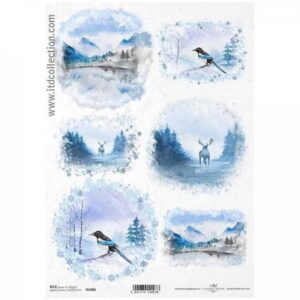 ryzovy papier na decoupage a4 zimna priroda 2