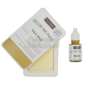 ReDesign with Prima -Décor Ink Pad - inkoust s aplikátorem -  Pale Gold