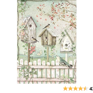 Rýžový papír A4 Stamperia DFSA4448 krmítka