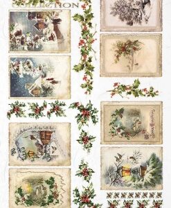 Rýžový papír A4  - Vánoce a zima  - R01279