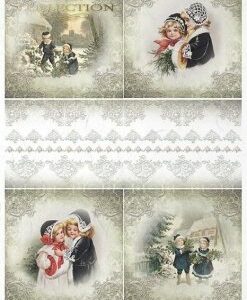 Rýžový papír A4  - Vánoce a zima  - R1306