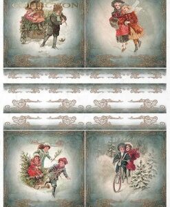 Rýžový papír A4  - Vánoce a zima  - R1308