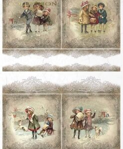 Rýžový papír A4  - Vánoce a zima  - R1309