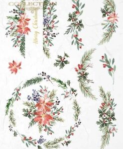 Rýžový papír A4  - Vánoce a zima  - R1476