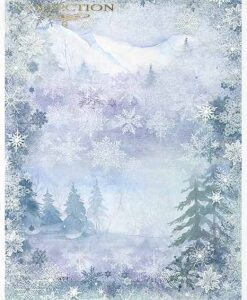 Rýžový papír A4  - Vánoce a zima  - R1518