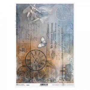 ryzovy papier na decoupage a4 hodiny