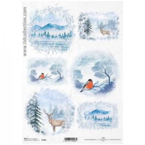 ryzovy papier na decoupage a4 zimna priroda 1