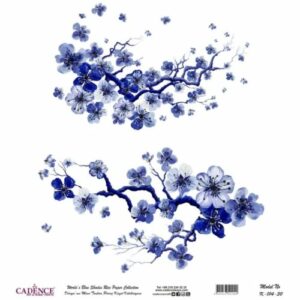 ryzovy papir 30x30 cm modre sakury 59