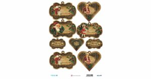 ryzovy papir Diamond A4 vintage vanocni visacky