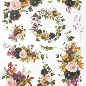 Rýžový papír A4   R1836-květy a věneček