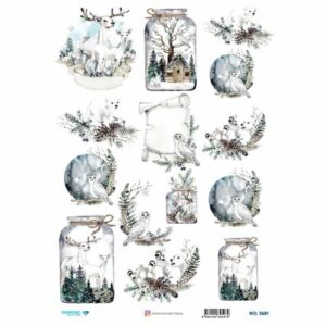 ryzovy papir a3 severske vanoce se zviratky 72