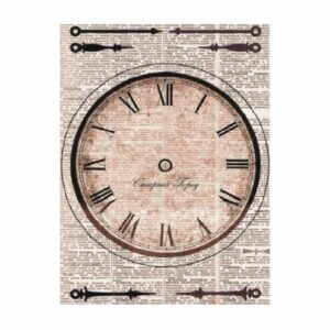 Rýžový papír A4- 019 - Hodiny - ciferník - Cadence