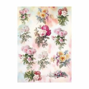 Rýžový papír A4 - 273 - Růže ze zahrady - Cadence