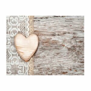 Rýžový papír A4 - 438 -  Cadence - Srdce ze dřeva