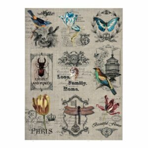 ryzovy papir a4 vintage etikety 36