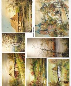 Rýžový papír A4  - Města a místa (1211)