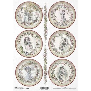 Ryzovy papir A4 R1899 damy v kruzich