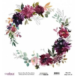 ryzovy papir 30x30 cm kvetinovy venec WFC 018
