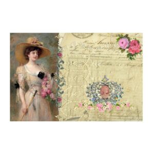 ryzovy papir a4 vintage dama R523