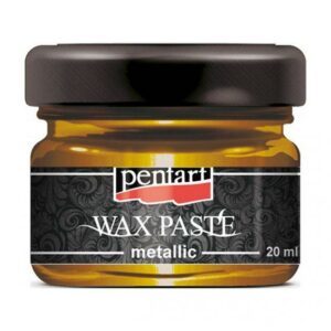 Vosková pasta metalická, 20 ml - žlutá
