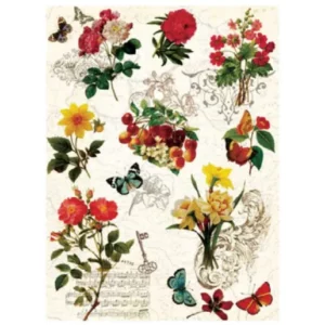 Cadence 041 A4 ryzovy papir ilustrovane kvetiny