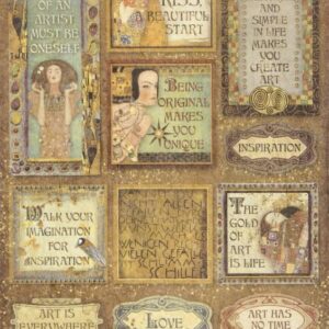 Rýžový papír A4 Stamperia DFSA4641 Climt label