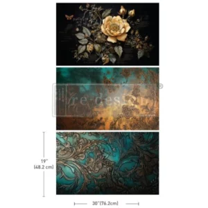 Decoupage paper - ReDesign with Prima - Petals Adorned- sada 3 ks