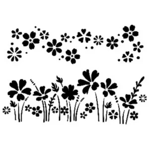 Šablona Cadence - Květinová louka - 21 x 30 cm